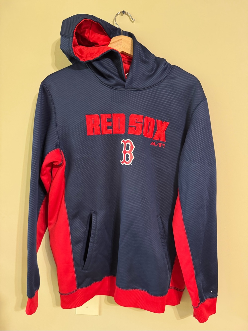 Boston Red Sox Hoodie Sweatshirt Youth XL (18) Blue MLB Baseball Majestic Fleece